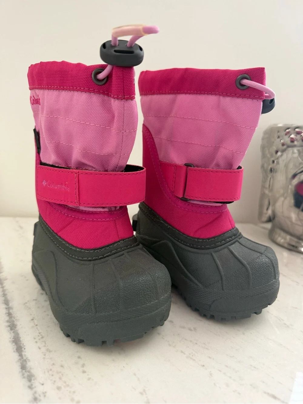 Columbia Girls Pink Waterproof Snow Winter Boots Size 4